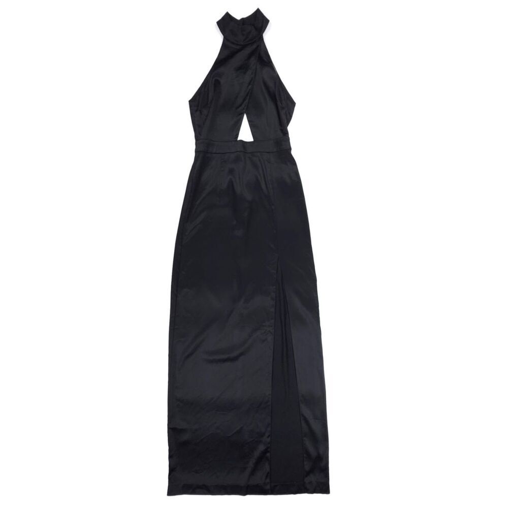 Nbd Franck Gown Black Formal Maxi Minimal Clean Girl Svelte Wedding Prom Luxe 6